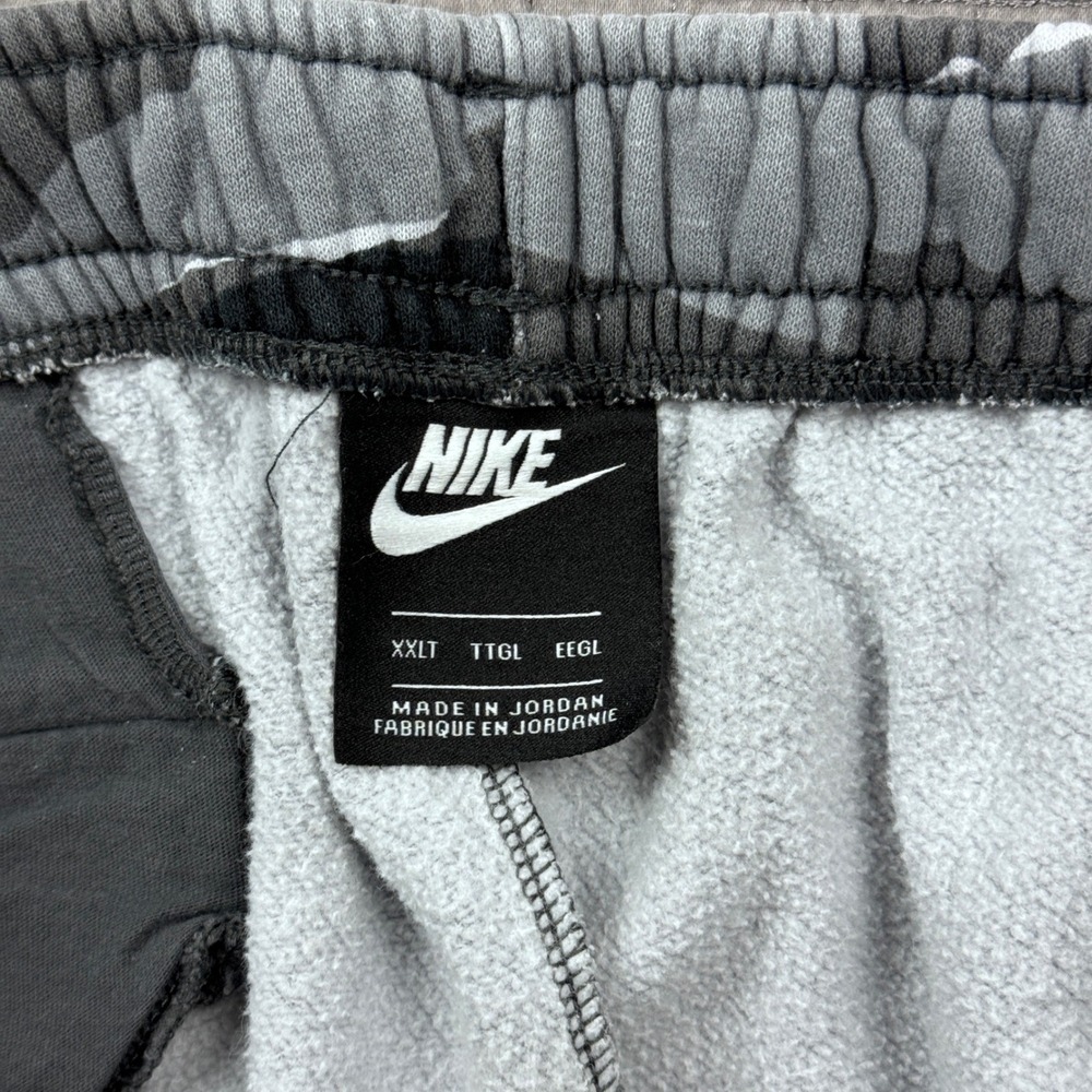 Nike Mens XXLT Club Fleece Camo Joggers Sweatpants Grey White Black Sportswear - Picture 7 of 12